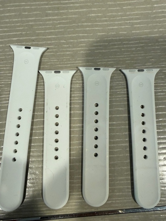 40 mm White Silicone Watch Bands - Multiple Sizes